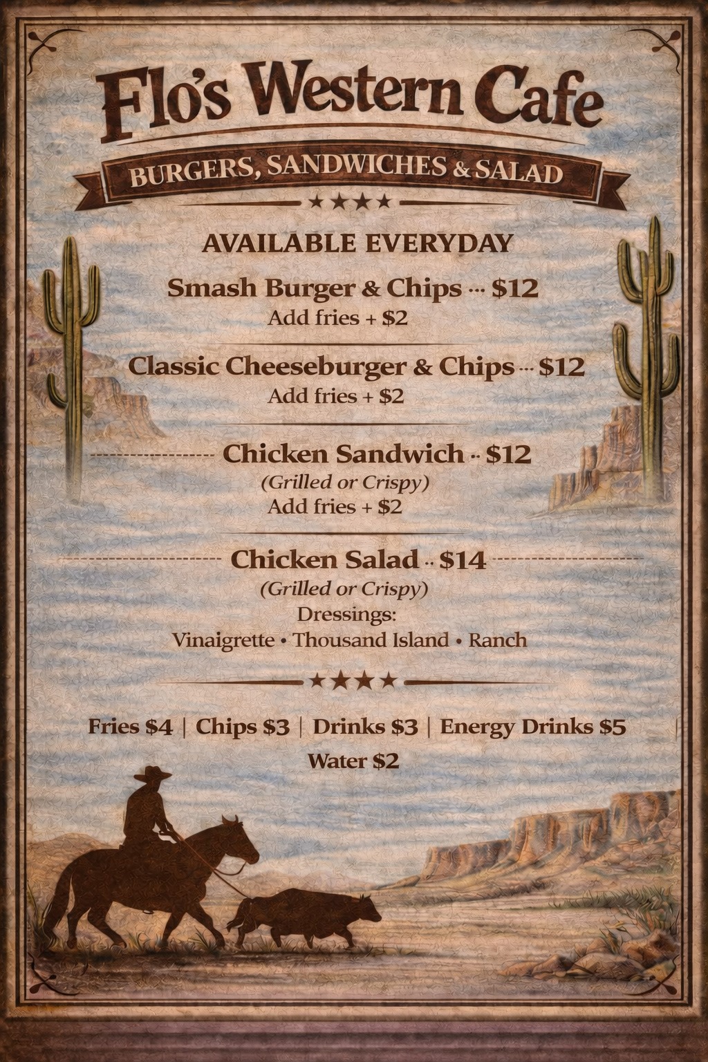 BURGERS, SANDWICHES& SALAD
